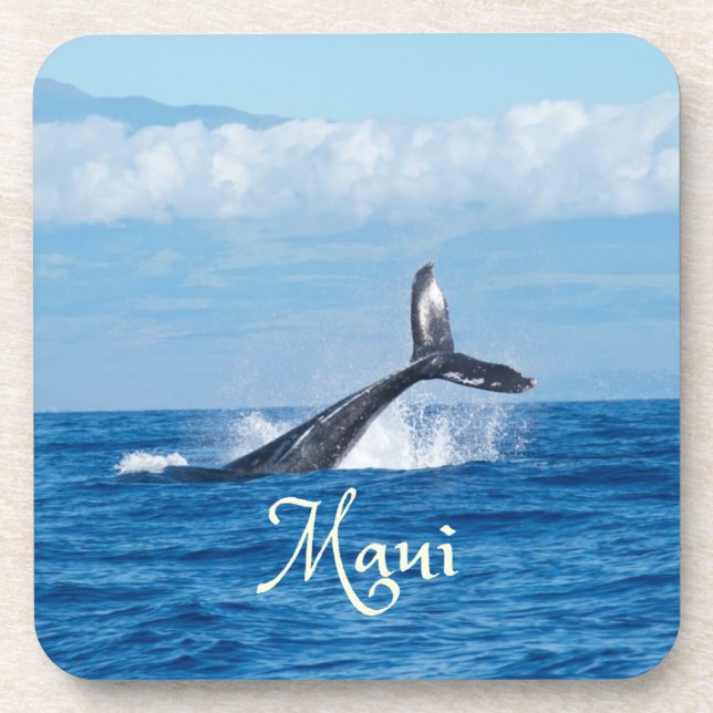 Porta-copo Maui Hawaii Ocean Whale Tail (Frente)