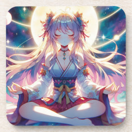Porta-copo Meditação de Menina de Animação de Namaste