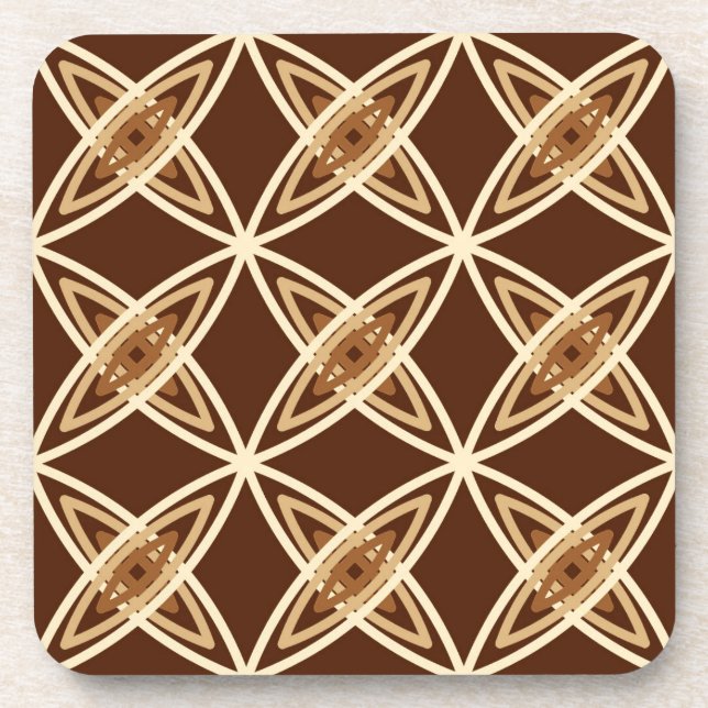 Porta-copo Meio século atômico moderno - Castanho de chocolat (Frente)