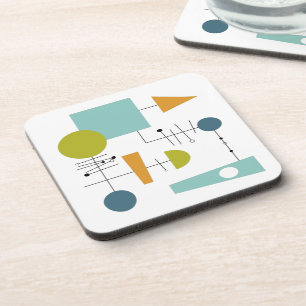 Porta-copo Meio século Colorido do Fluxograma Retroativo