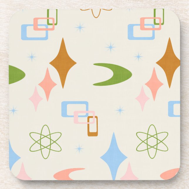 Porta-copo Meio século Moderna Era Atômica, Limão, Caramelo (Frente)