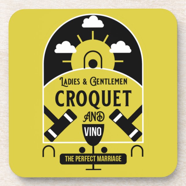 Porta-copo Melhor Jogo Croquet Engraçado (Frente)