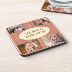 Porta-copo Melhor Tributo Plaid à Mamãe