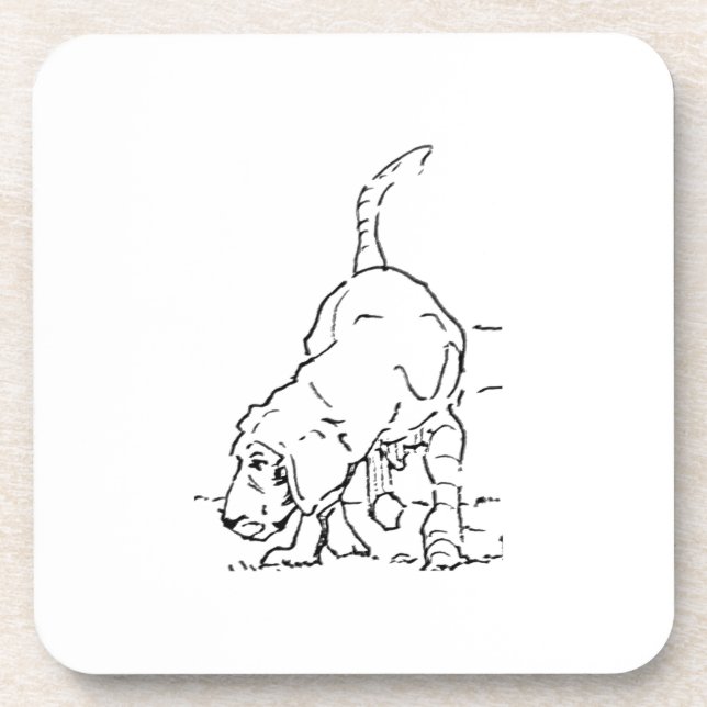 Porta-copo Memória de Amante de Cães, Ilustração de Beagle (Frente)
