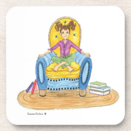 Porta-copo Menina numa montanha russa