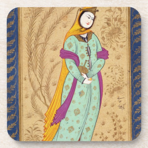 Porta-copo Menina que guardara uma embarcação do vinho e um