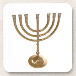 Porta-copo menorá dourada<br><div class="desc">Menora, canukah,  metal dourado,  hannukah,  hebraico,  feriados,  judeu,  judaísmo,  menorah,  chanukah,  hannuka,  canuka,  christmukah,  christmukkah,  judaica rabbi</div>
