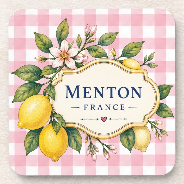 Porta-copo Menton Lemon Cote d Azur coasters (Frente)