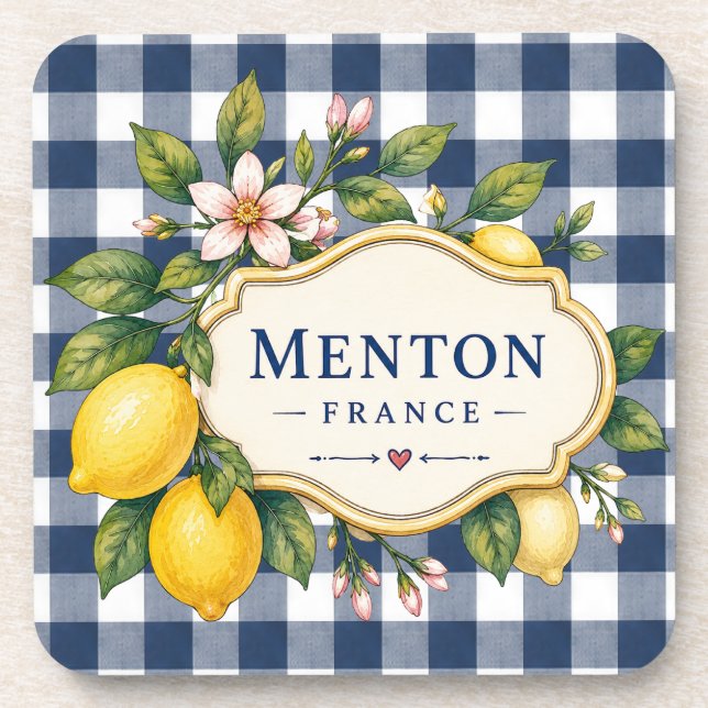 Porta-copo Menton Lemon Cote d Azur coasters (Frente)