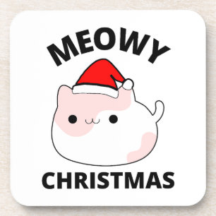 Porta-copo Meowy Christmas
