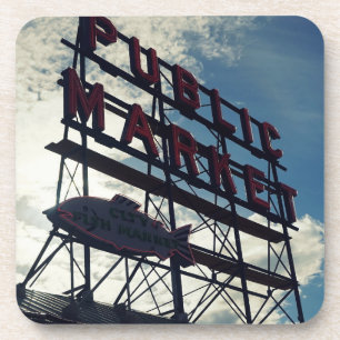 Porta-copo Mercado Pike Place de Seattle