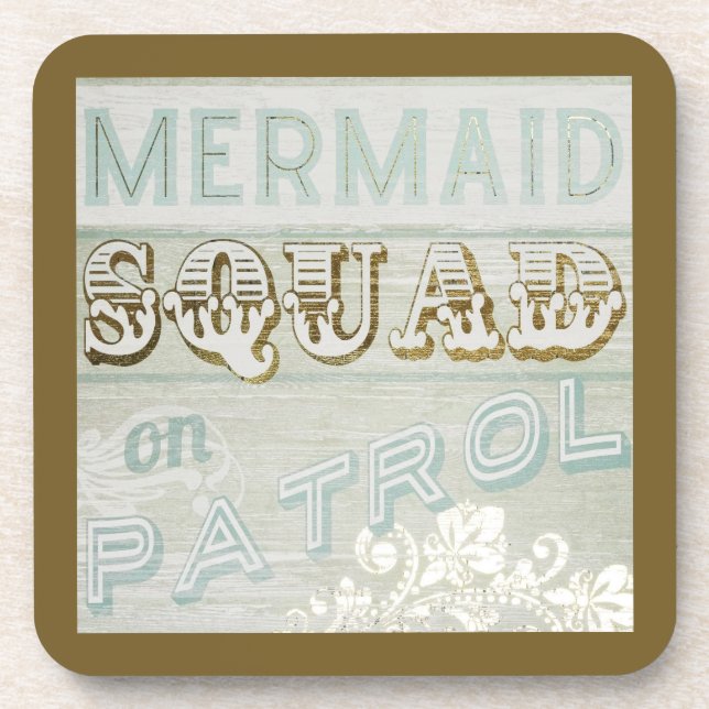 Porta-copo Mermaid Squad sobre Patrulha (Frente)
