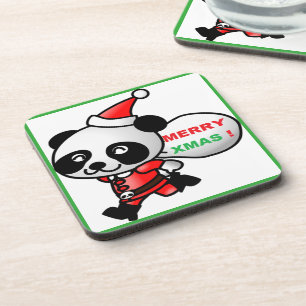 PORTA-COPO "MERRY XMAS" PAPAIS NOEIS PANDA BEAR