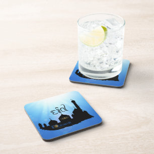 Porta-copo Mesquita Eid Mubarak com Tipografia