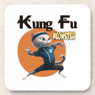 Porta-copo Mestre Meow do Kung Fu