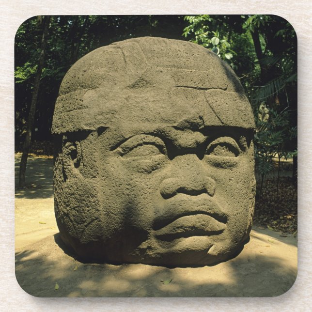 Porta-copo México, Villahermosa, cabeça gigante Olmec, La Ven (Frente)