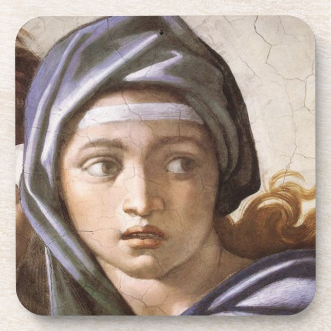 Porta-copo Michelangelo é o Delphic Sibyl Set (Frente)
