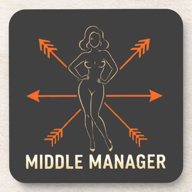 Porta-copo Middle Manager Arrows Graphic T-Shirt V1 (Frente)