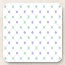 Porta-copo Mini Argyle - Mint & Lavanda