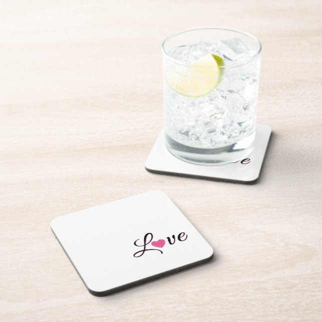 Porta-copo Minimal Dotted Heart Design (Lado Direito)