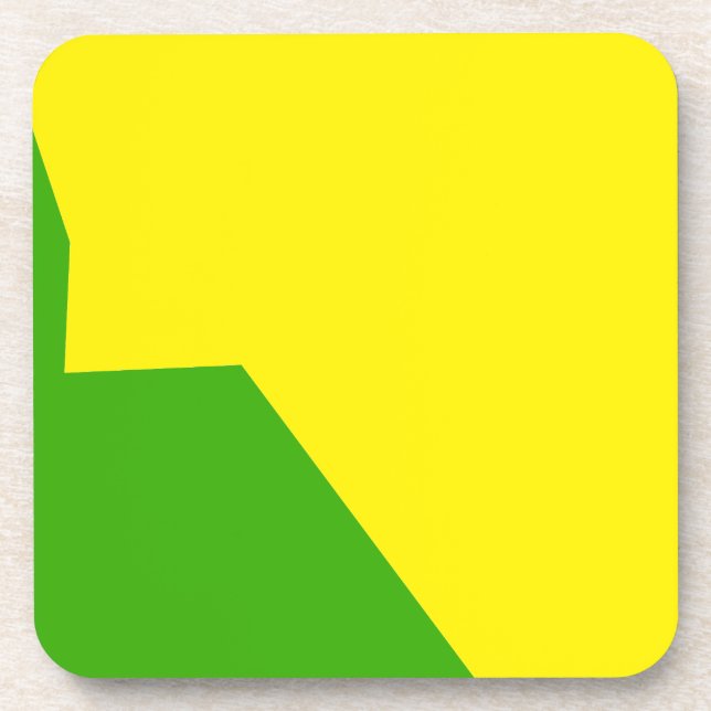 Porta-copo Minimalismo branco verde (Frente)