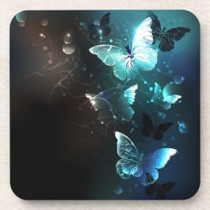 Porta-copo Mint Night Butterflies
