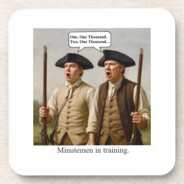 Porta-copo Minutemen em treinamento.