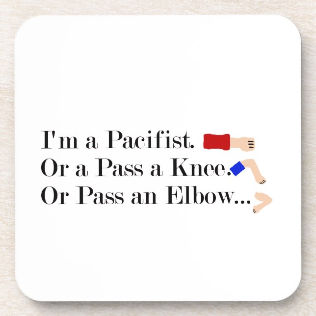 Porta-copo MMA Pacifist Humor Design (Frente)