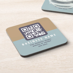Porta-copo Modelo de código QR moderno editável   Cores suave