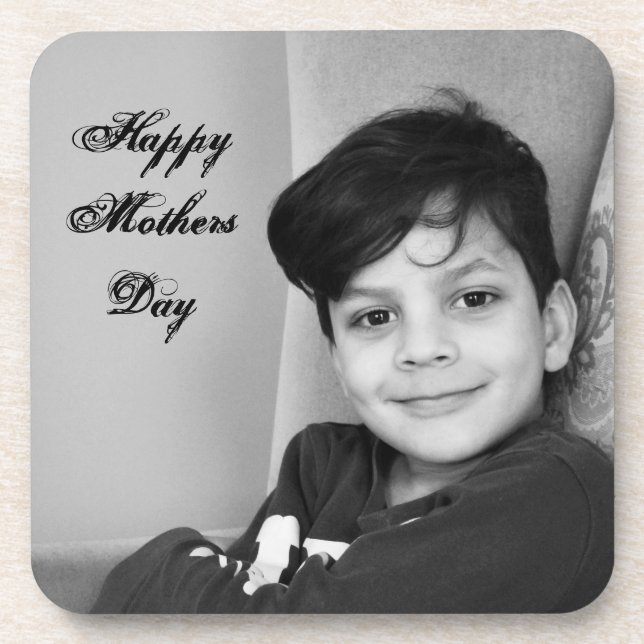 Porta-copo modelo de de texto de foto Dia de as mães pessoal (Frente)