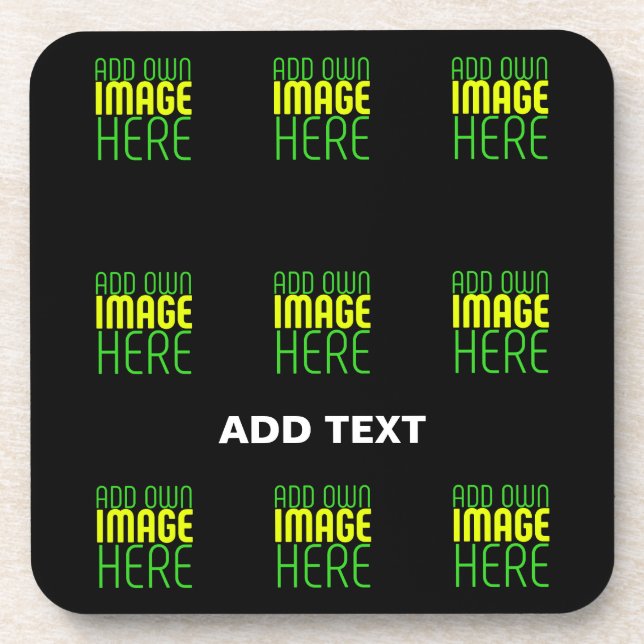 PORTA-COPO MODELO DE TEXTO DE IMAGEM NEGRA SIMPLES EDITÁVEL M (Frente)