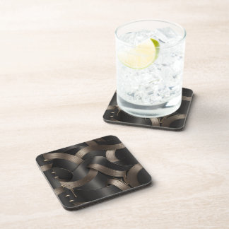 Porta-copo Modern Bronze Flow Coasters – Luxury Table Decor