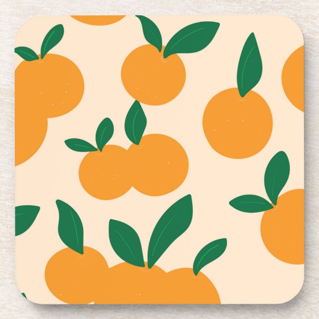 Porta-copo Modern Stylish Citrus Fruit Oranges Pattern (Frente)