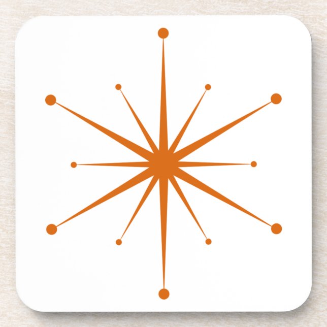 Porta-copo Moderno do século médio Retro Starburst (Frente)