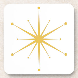 Porta-copo Moderno do século médio Retro Starburst