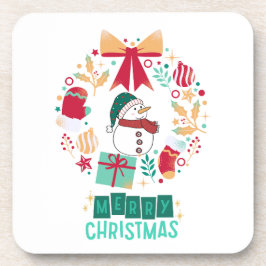 Porta-copo Moderno Floral de Natal Alegre Familiar Elegante