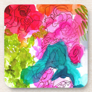 Porta-copo Molho Flores-d'água abstrato art