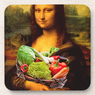Porta-copo Mona Lisa ama legumes