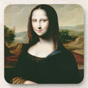 Porta-copo Mona Lisa, cópia da pintura por Leonardo a