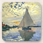 Porta-copo Monet - Navio de vela no Le Petit-Gennevilliers<br><div class="desc">Claude Monet pintura,  veleiro no Le Petit-Gennevilliers,  famosa arte fina</div>