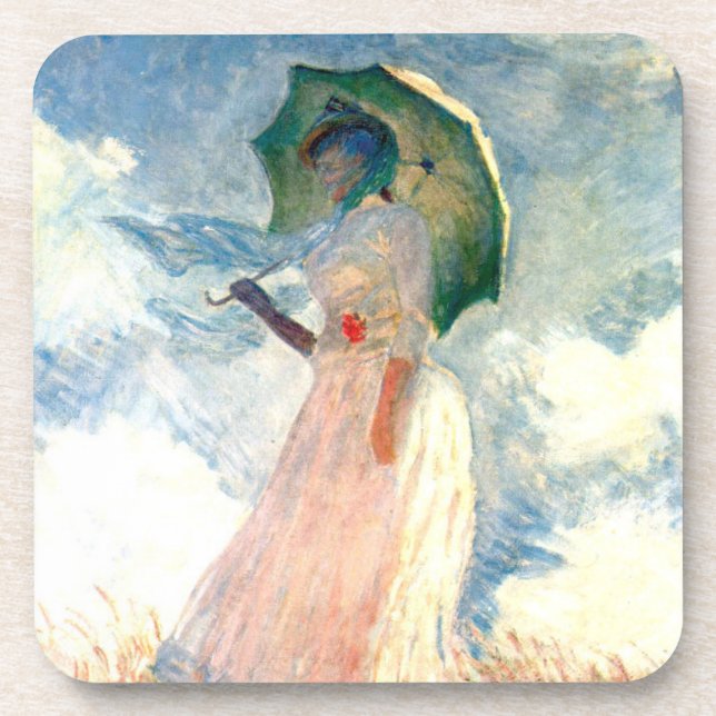 Porta-copo Monet Woman com Parasol à esquerda (Frente)