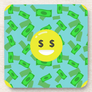 Porta-copo money eyed emoji