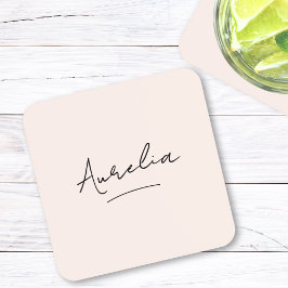 Porta-copo Monograma de assinatura digital moderna minimalist