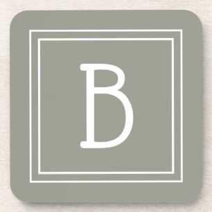 Porta-copo Monograma de Casa de Fazenda Moderna em Evergreen 