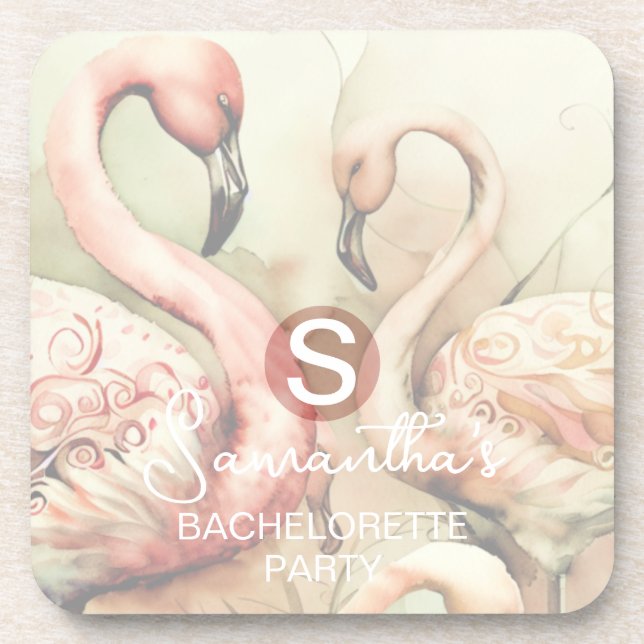 Porta-copo Monograma de Flamingo (Frente)