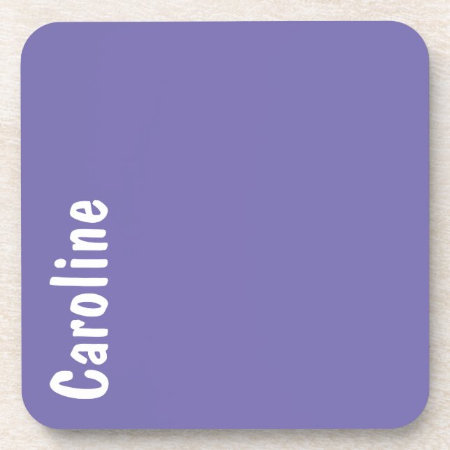 Porta-copo Monograma de Script de Assinatura Elegante (Frente)