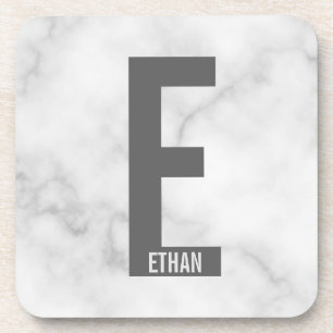 Porta-copo Monograma e Nome de Negrito Personalizado Moderno