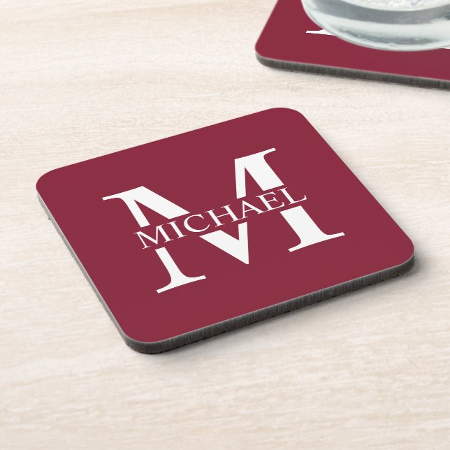 Porta-copo Monograma e Nome Personalizados (Left Side)