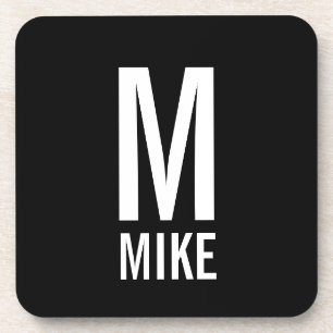 Porta-copo Monograma e nome personalizados modernos