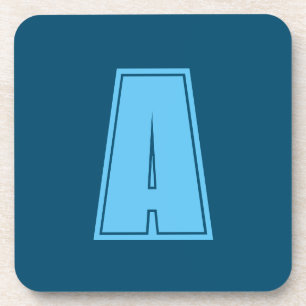 Porta-copo Monograma Inicial Monograma do Ocean & Sky Blue Ch